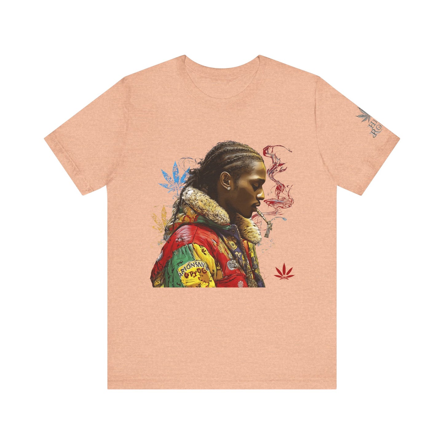 High Roller Profile Smoke Art Cannabis T-Shirt - Premium 420 Hip-Hop Portrait Street Culture Elevated Lifestyle Apparel