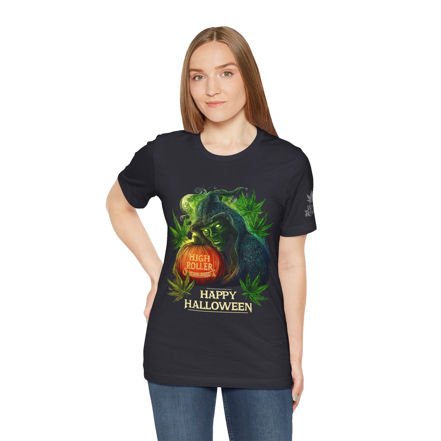 Cannabis Witch's Brew Halloween T-Shirt - Premium Spooky 420 Black Edition Apparel"