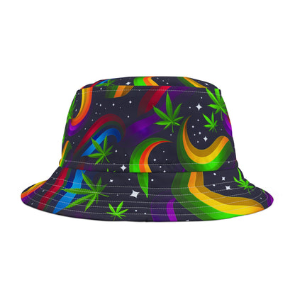 "HIGH ROLLER" Cosmic Rainbow Galaxy Bucket Hat