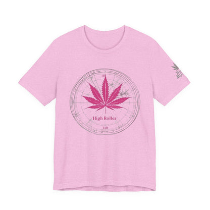 True North Tee - Premium Airlume Cotton Cannabis Culture Compass Navigation Art