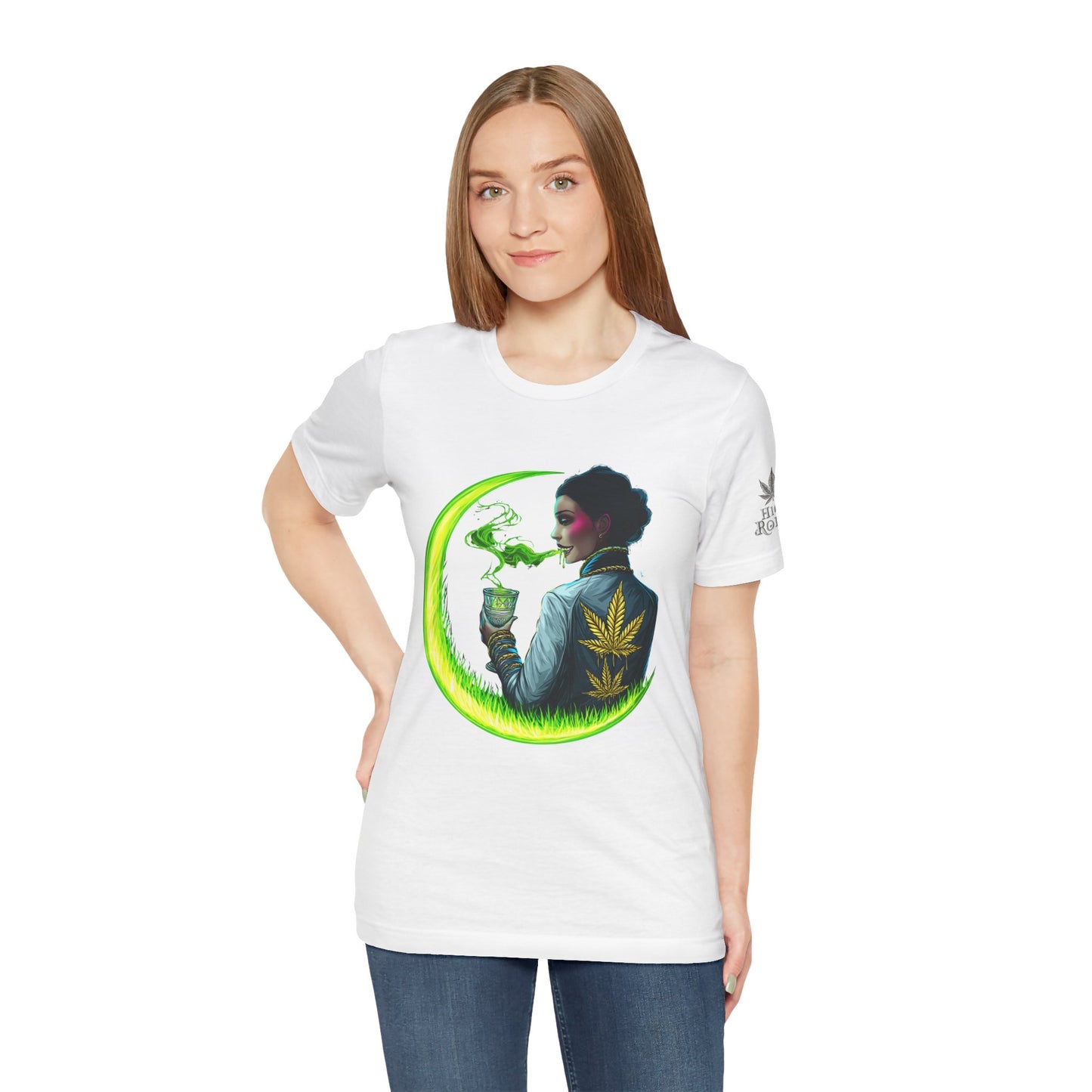 Cannabis Queen Commander T-Shirt - Premium Afrofuturistic 420 Lifestyle Apparel"