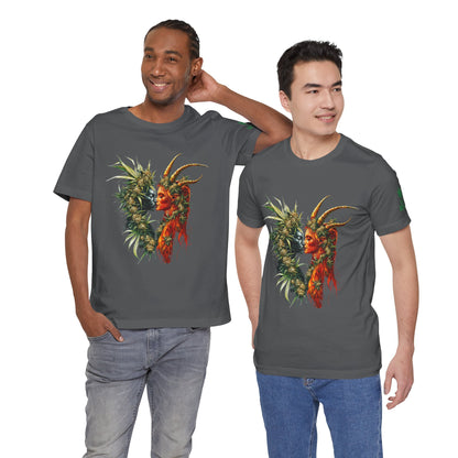 Cannabis Art Dual Face T-Shirt - Premium Unisex Cotton Tee