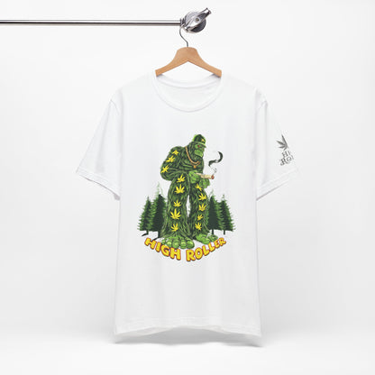 Cannabis Sasquatch Forest King T-Shirt - Premium Bigfoot 420 Lifestyle Apparel"