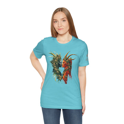 Sacred Union T-Shirt - Premium Airlume Cotton Cannabis Spirits Fantasy Art Tee