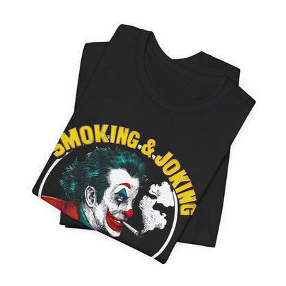 Smoking & Joking T-Shirt - Premium Airlume Cotton Cannabis Villain Pop Art Tee
