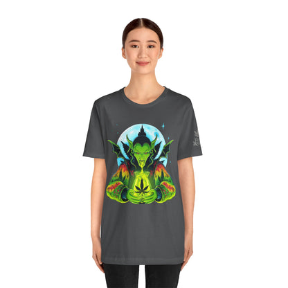 Mystic Dragon Guardian Cannabis Meditation T-Shirt - Premium Psychedelic 420 Apparel
