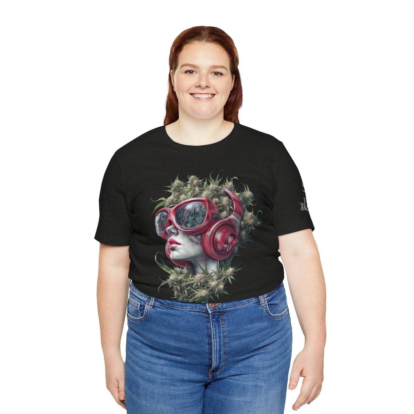 Vibes & Vision Tee - Premium Airlume Cotton Cannabis Culture Surreal Music Art