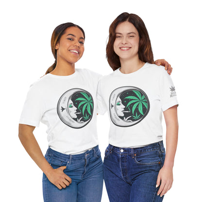 Toker Girl Coin Tee - Vintage Cannabis Portrait Art Design | High Roller