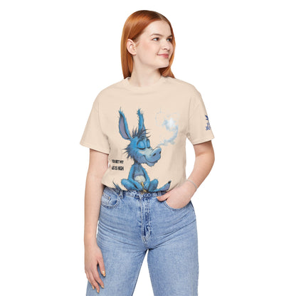 Blue Donkey Tee - Premium Airlume Cotton Cannabis Culture Humor Cartoon Art