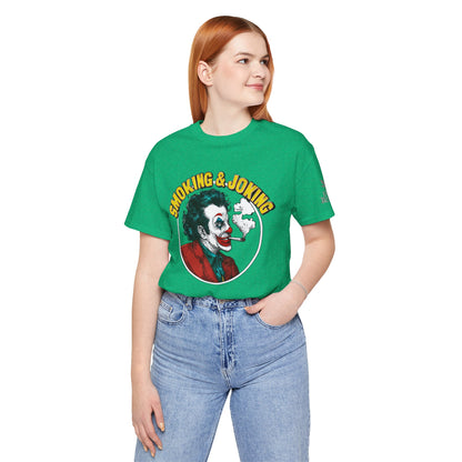 Smoking & Joking T-Shirt - Premium Airlume Cotton Cannabis Villain Pop Art Tee
