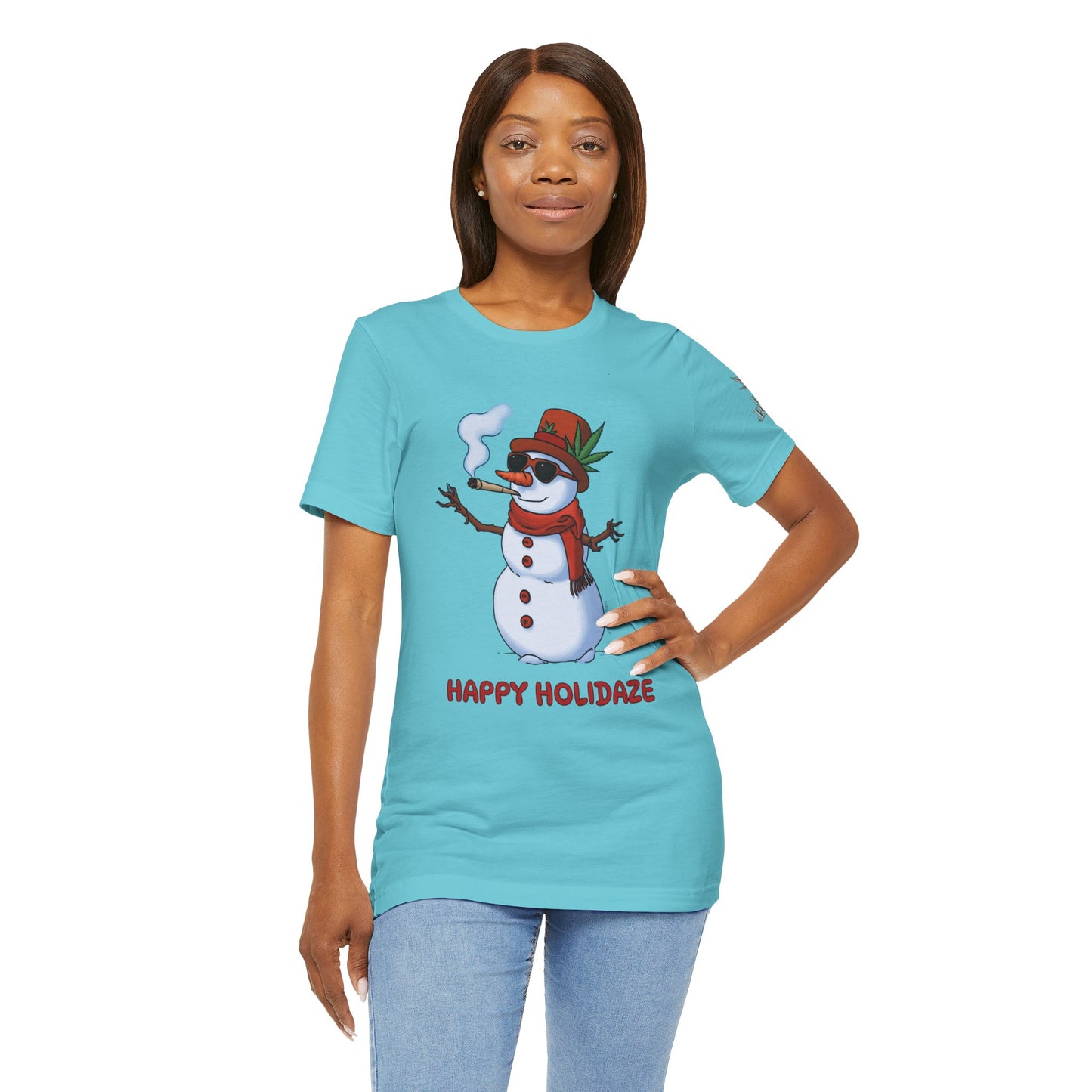 Happy Holidaze Premium Cannabis Christmas T-Shirt
