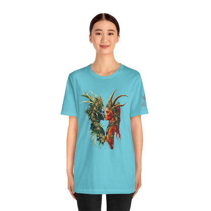 Sacred Union T-Shirt - Premium Airlume Cotton Cannabis Spirits Fantasy Art Tee
