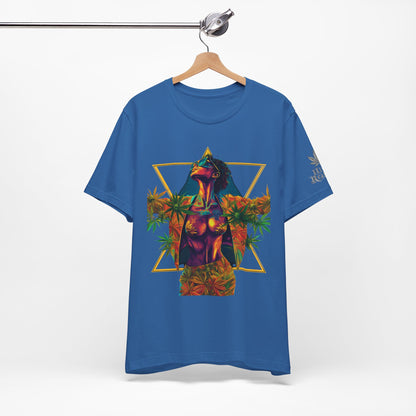 Sacred Geometry Cannabis Goddess Tee - Psychedelic Beauty Art Design | High Roller