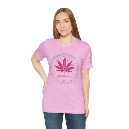 Cannabis Compass Tee - Navigation Leaf Art Design | High Roller