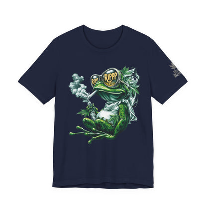 RIPPP IT Cosmic Frog Tee - Premium Airlume Cotton Cannabis Culture Streetwear