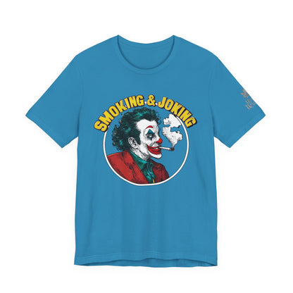 Smoking & Joking T-Shirt - Premium Airlume Cotton Cannabis Villain Pop Art Tee