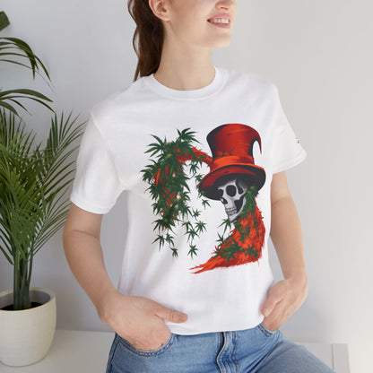 Top Hat Skull Tee - Premium Airlume Cotton Cannabis Culture Victorian Gothic Art