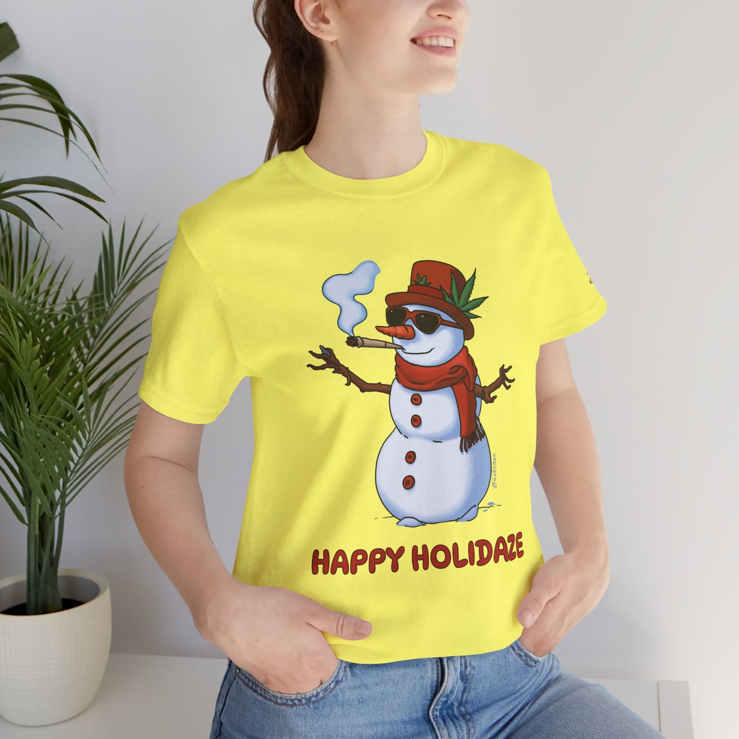 Happy Holidaze Premium Cannabis Christmas T-Shirt