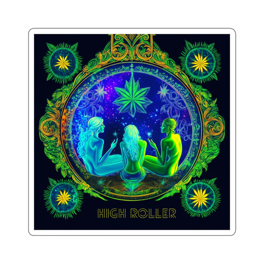 Sacred Cannabis Sisterhood Ceremony Sticker | High Roller Divine Feminine | Premium Die-Cut Vinyl Decal