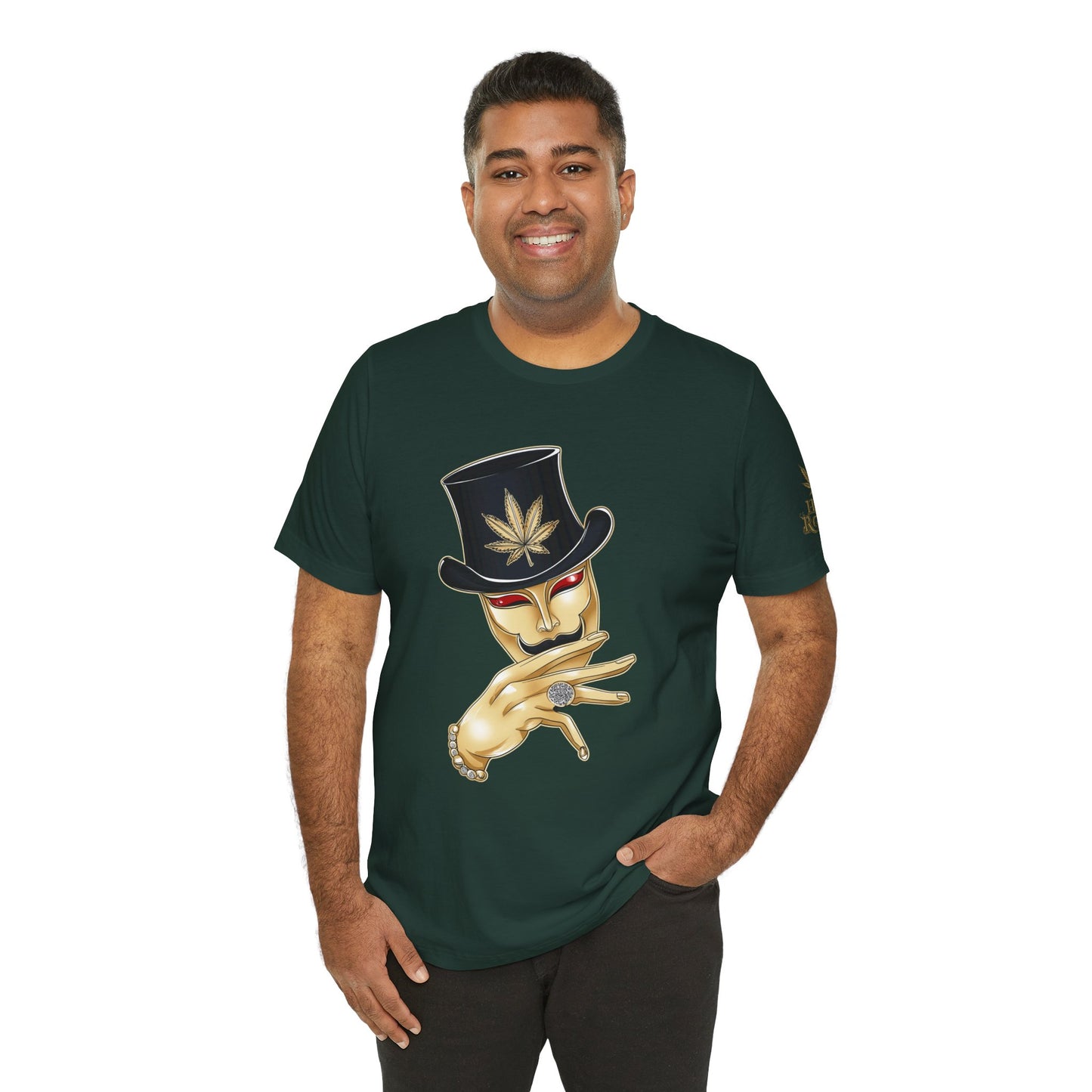 Golden Touch T-Shirt - Premium Airlume Cotton Cannabis Luxury Boss Art Tee