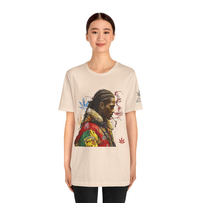 High Roller Profile Smoke Art Cannabis T-Shirt - Premium 420 Hip-Hop Portrait Street Culture Elevated Lifestyle Apparel