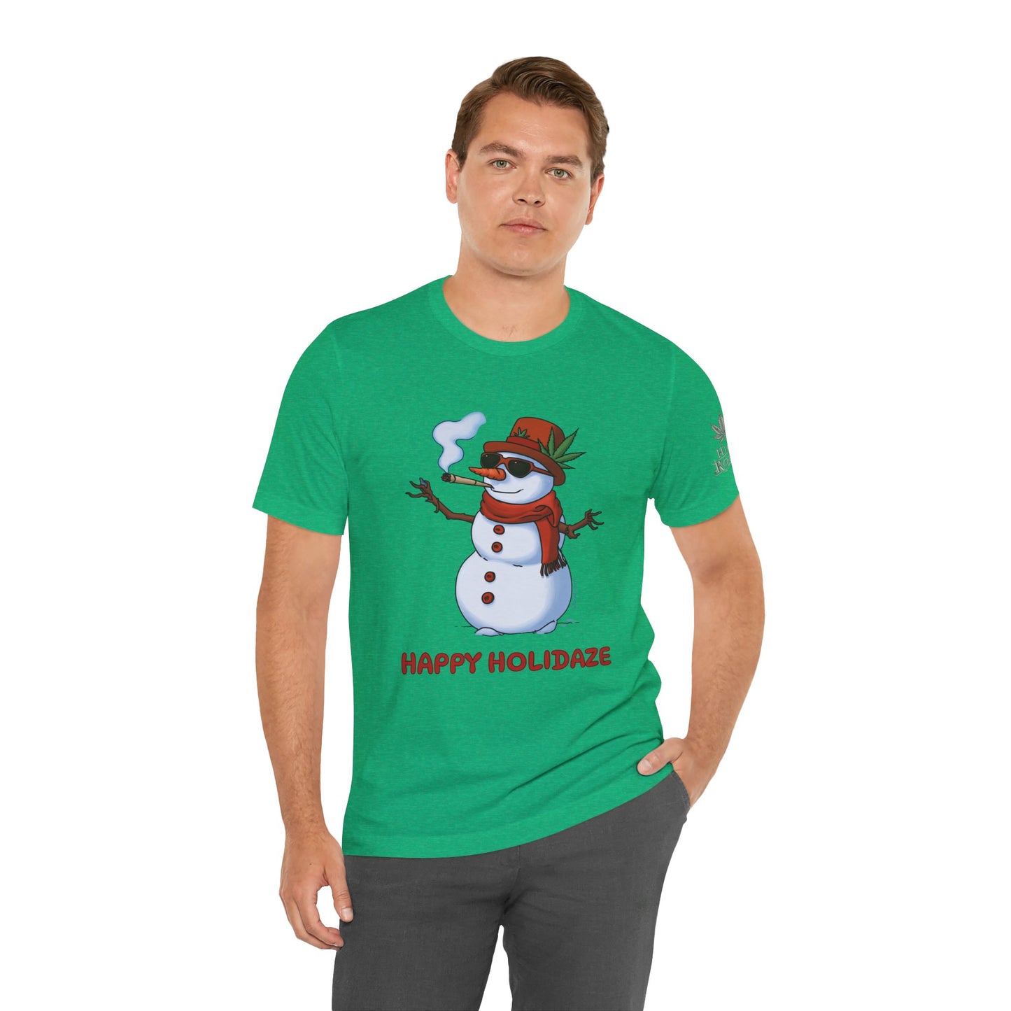 Happy Holidaze Premium Cannabis Christmas T-Shirt