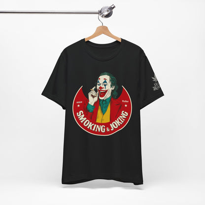 High Roller Villain T-Shirt - Premium Airlume Cotton Cannabis Joker Badge Art Tee