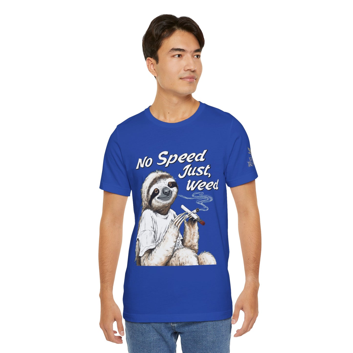 Slow Motion Tee - Premium Airlume Cotton Cannabis Culture Sloth Humor Art