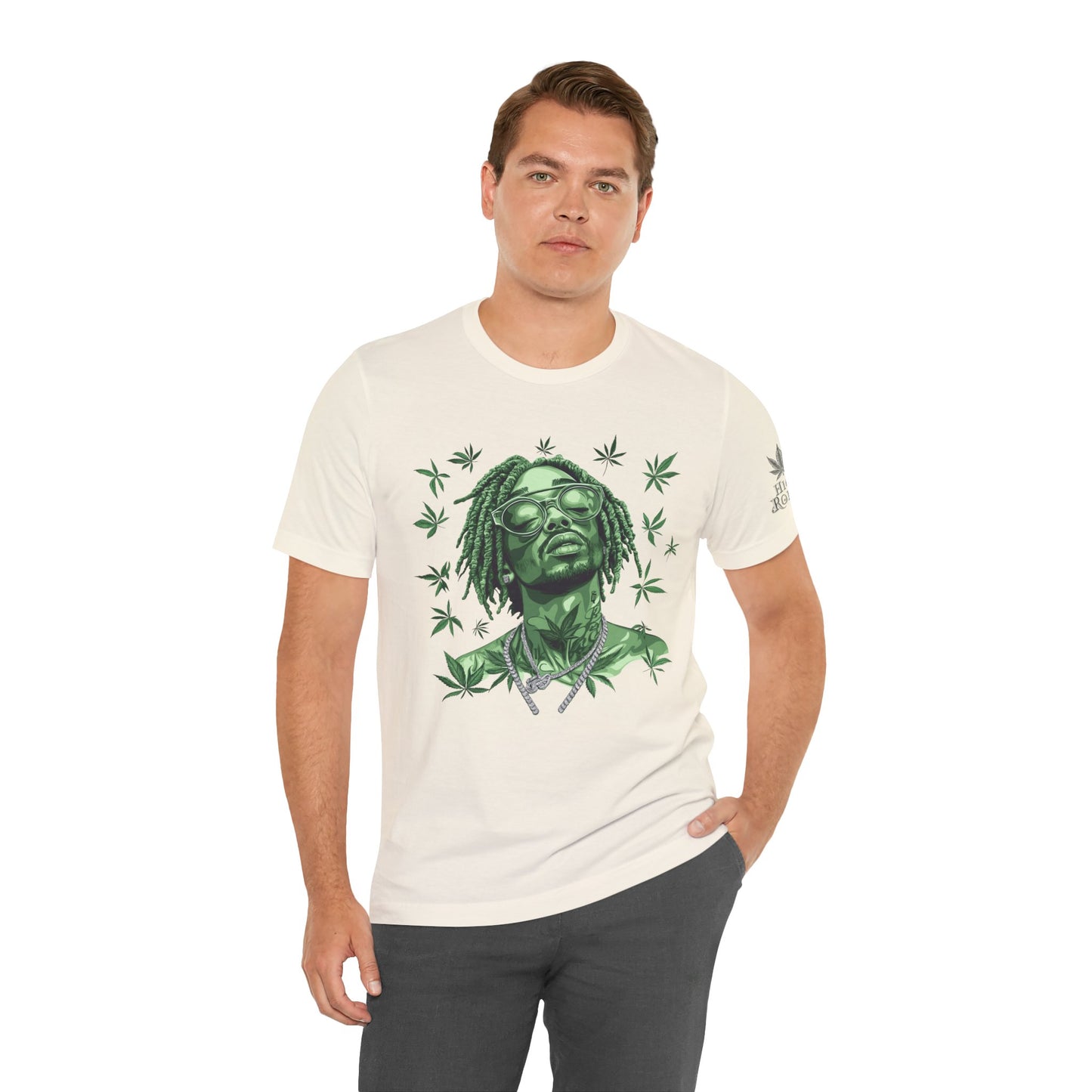 Elevated Vision Green Dream Tee - Premium Airlume Cotton Cannabis Culture Art