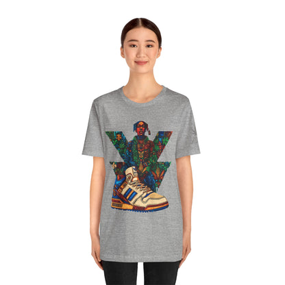 High Roller Trefoil Cannabis Sneaker T-Shirt - Premium 420 Hip-Hop Sneakerhead Street Culture Botanical Art Apparel