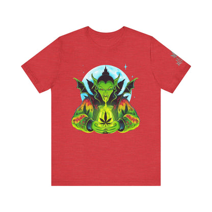 Mystic Dragon Guardian Cannabis Meditation T-Shirt - Premium Psychedelic 420 Apparel
