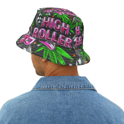 HIGH ROLLER Neon Party Bucket Hat