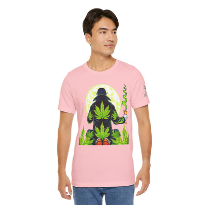 Luxury Gothic Cannabis Vampire T-Shirt - Premium Dark HIGH ROLLER Streetwear - Elevated Nocturnal 420 Fashion