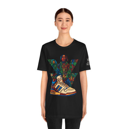 High Roller Trefoil Cannabis Sneaker T-Shirt - Premium 420 Hip-Hop Sneakerhead Street Culture Botanical Art Apparel