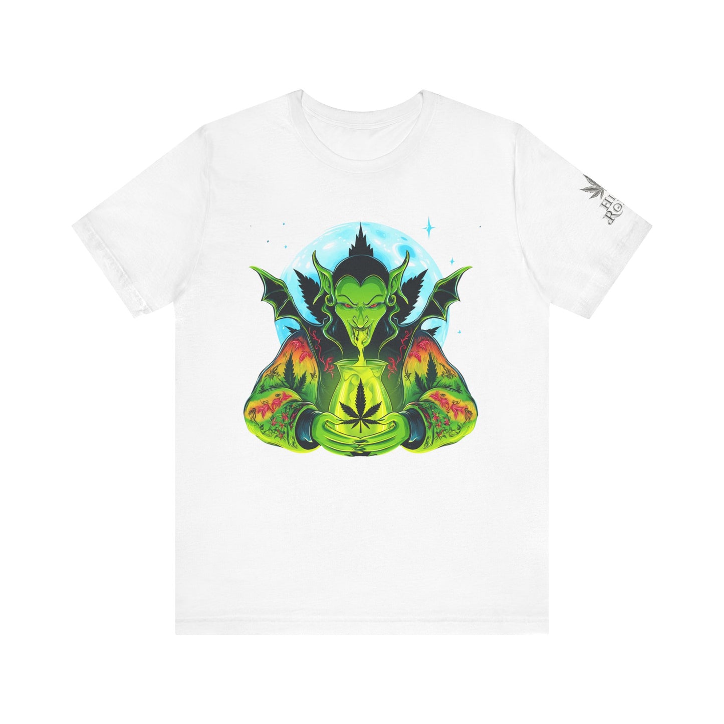 Mystic Dragon Guardian Cannabis Meditation T-Shirt - Premium Psychedelic 420 Apparel
