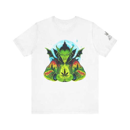Mystic Dragon Guardian Cannabis Meditation T-Shirt - Premium Psychedelic 420 Apparel