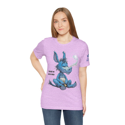 Blue Donkey Tee - Premium Airlume Cotton Cannabis Culture Humor Cartoon Art