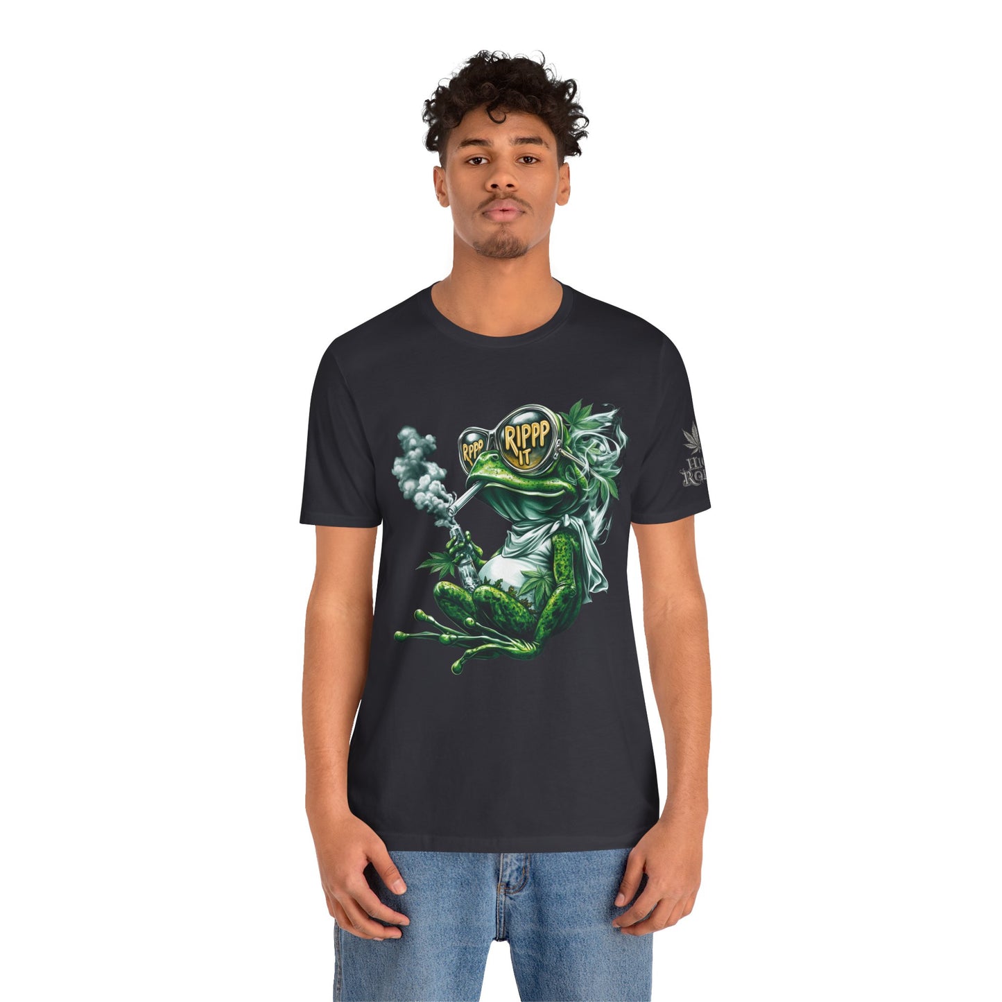 RIPPP IT Cosmic Frog Tee - Premium Airlume Cotton Cannabis Culture Streetwear