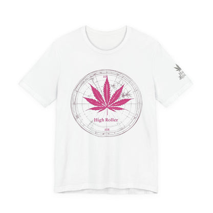 True North Tee - Premium Airlume Cotton Cannabis Culture Compass Navigation Art