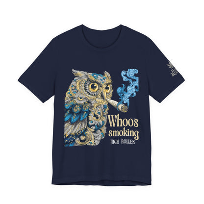 Baroque Owl Tee - Premium Airlume Cotton Cannabis Culture Ornate Bird Art