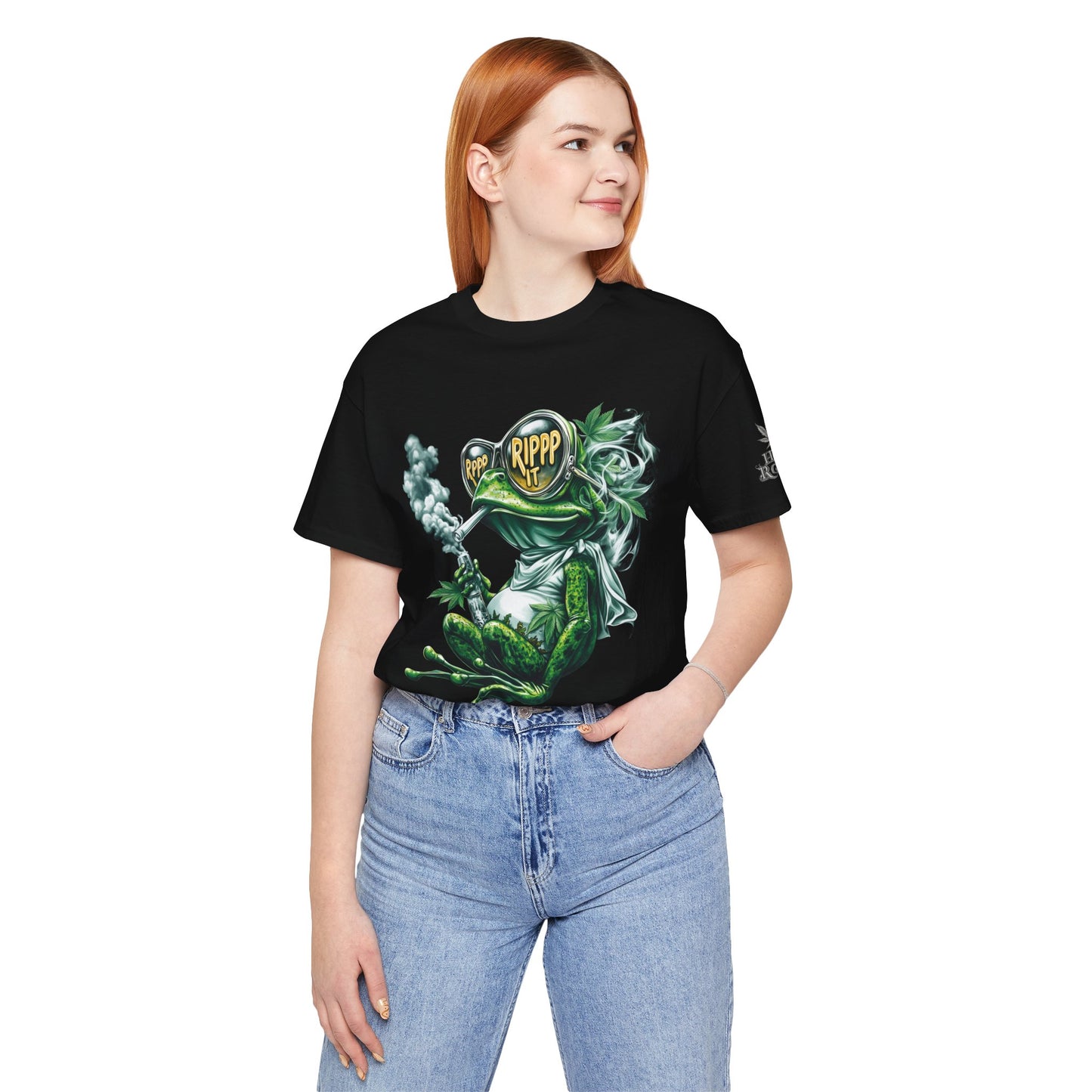 RIPPP IT Cosmic Frog Tee - Premium Airlume Cotton Cannabis Culture Streetwear