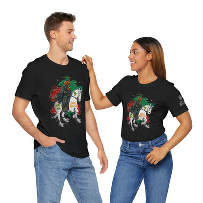 Headless Horseman HIGH ROLLER Halloween Cannabis T-Shirt - Premium Pumpkin Rider Skeletal Steed 420 Apparel