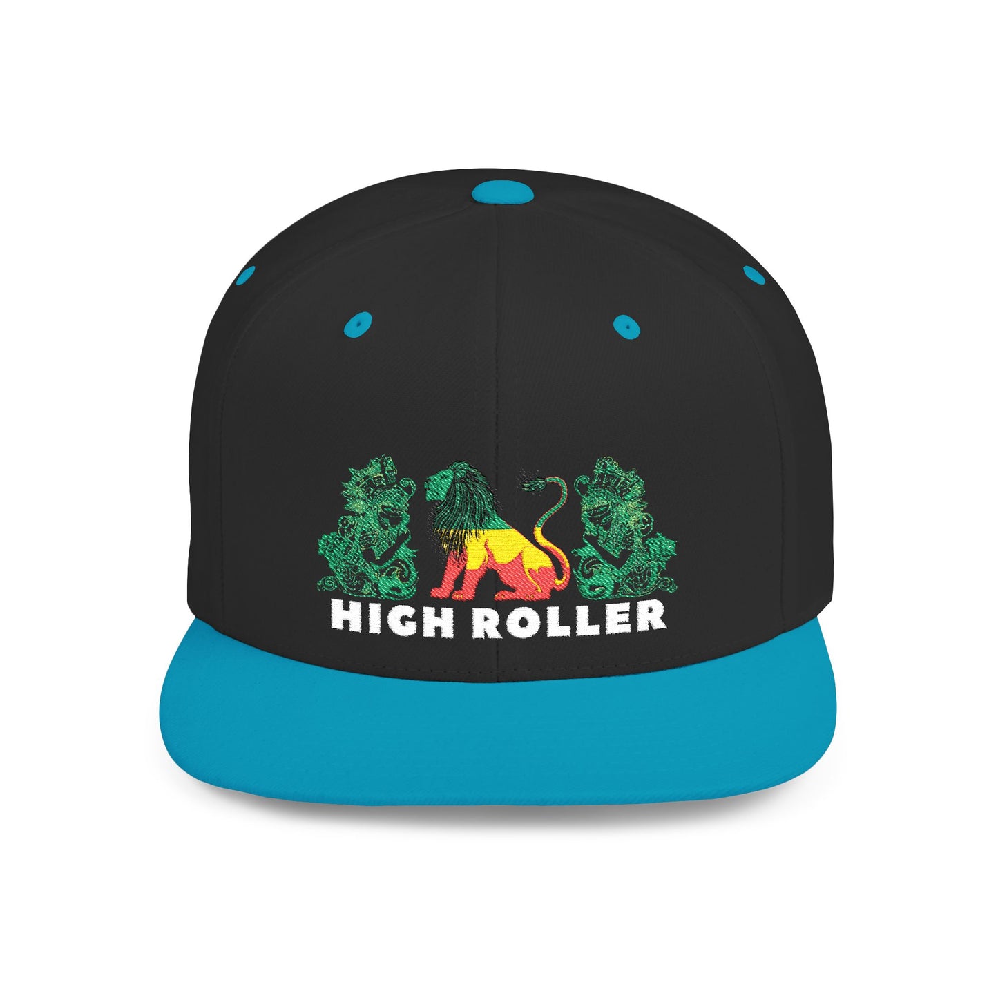 HIGH ROLLER Rastafarian Lion Snapback Cap