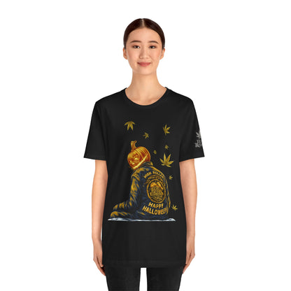 Pumpkin Head HIGH ROLLER Halloween T-Shirt - Premium Cannabis Culture Apparel
