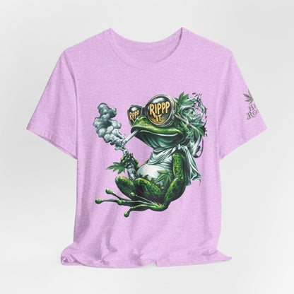RIPPP IT Cosmic Frog Tee - Premium Airlume Cotton Cannabis Culture Streetwear