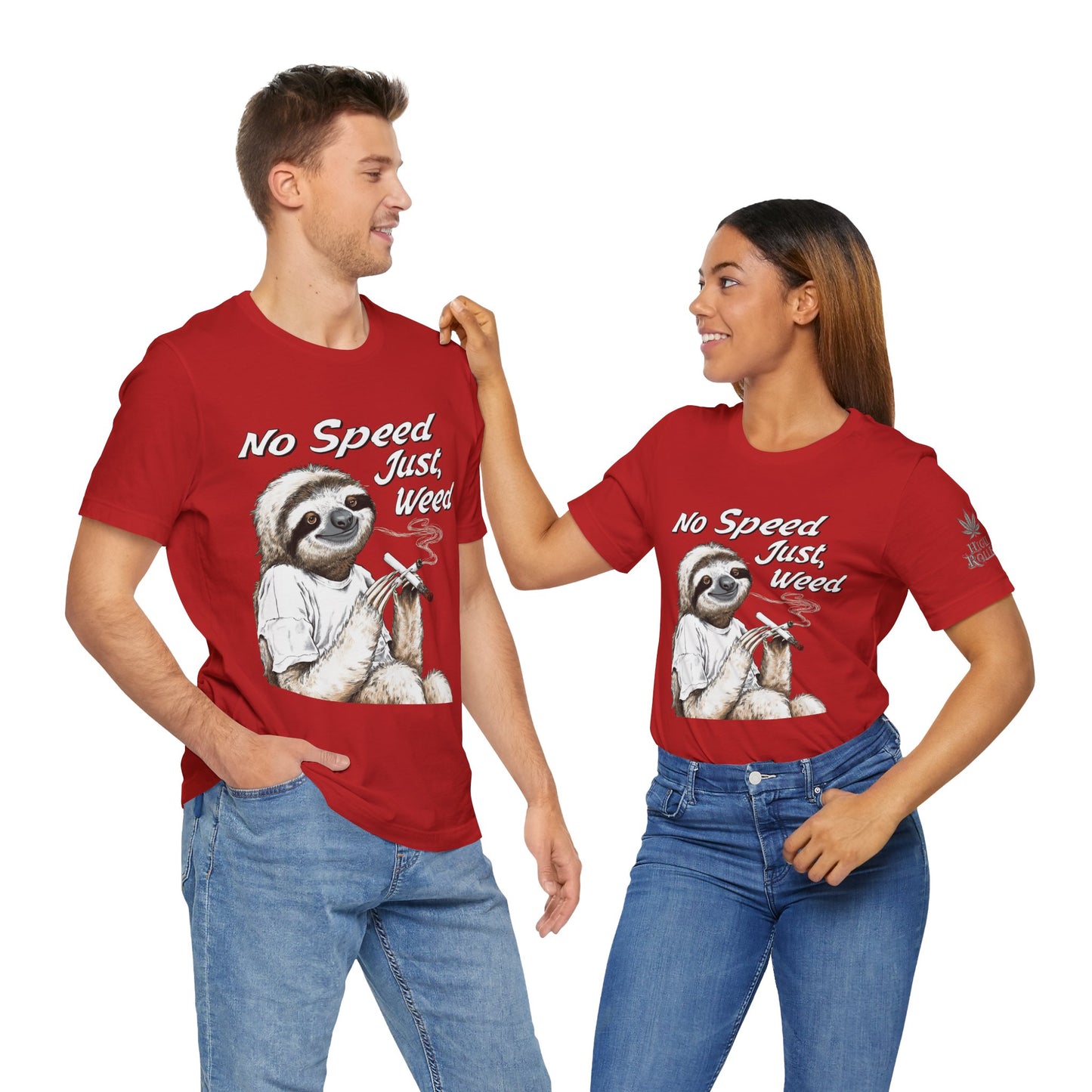 Slow Motion Tee - Premium Airlume Cotton Cannabis Culture Sloth Humor Art