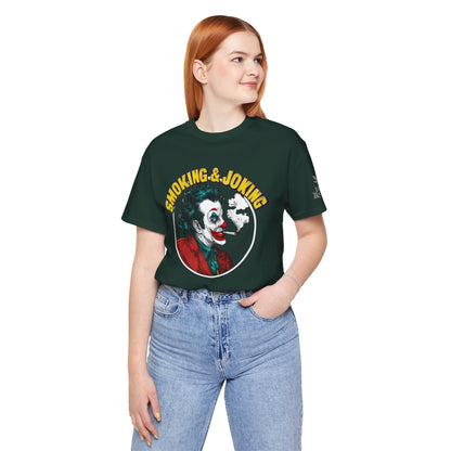 Smoking & Joking T-Shirt - Premium Airlume Cotton Cannabis Villain Pop Art Tee