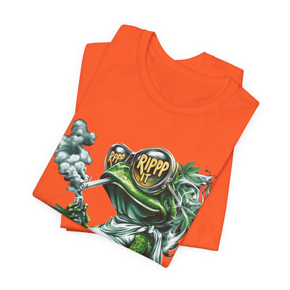 RIPPP IT Cosmic Frog Tee - Premium Airlume Cotton Cannabis Culture Streetwear