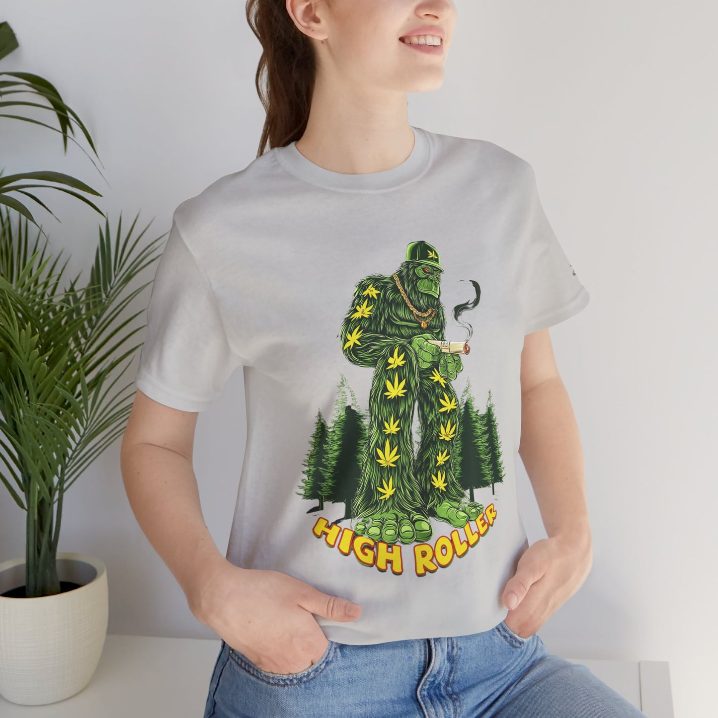 Cannabis Sasquatch Forest King T-Shirt - Premium Bigfoot 420 Lifestyle Apparel"