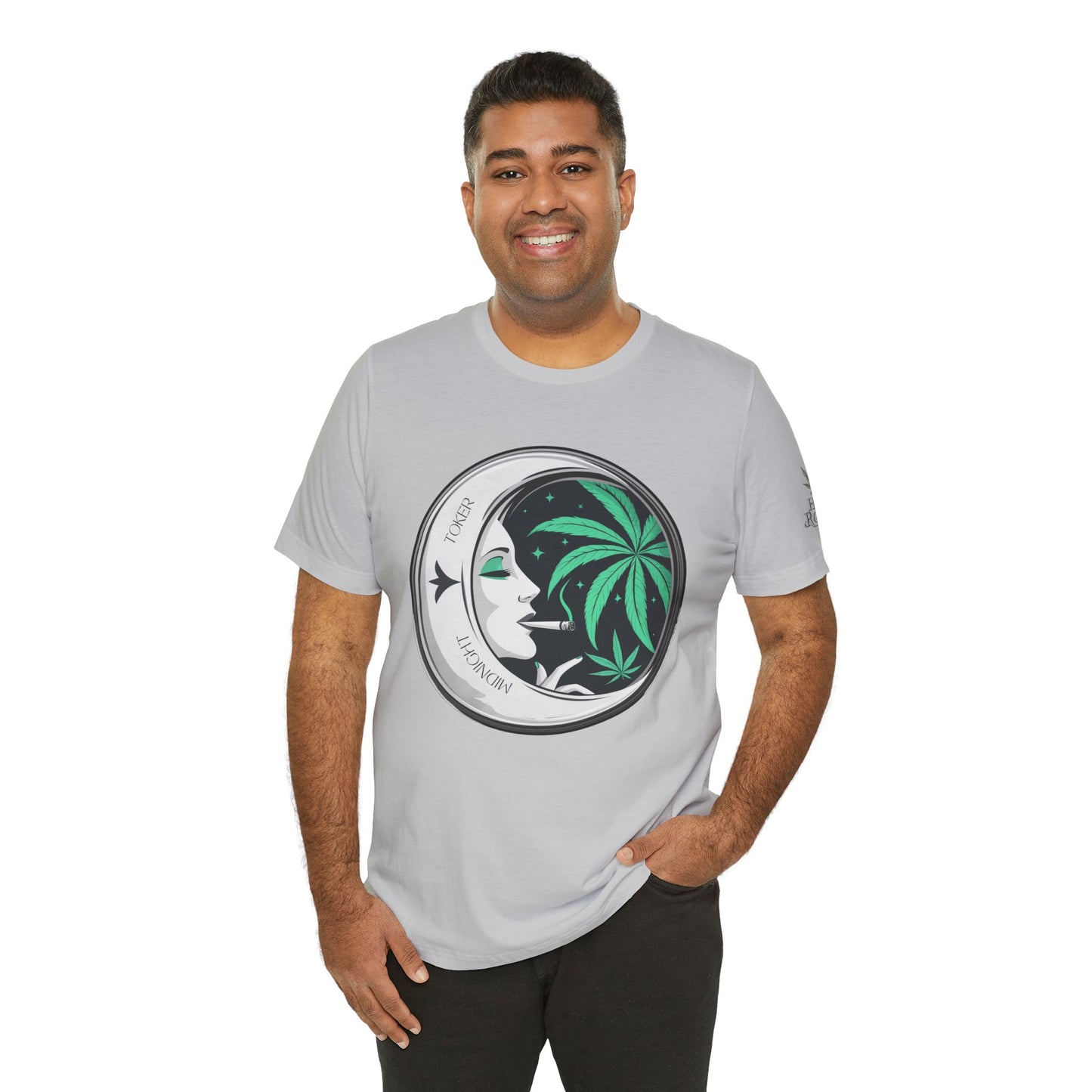 Toker Girl Coin Tee - Vintage Cannabis Portrait Art Design | High Roller